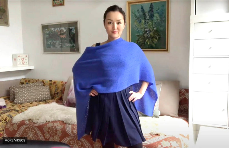 How to wear a poncho, video instructions | SEMON Cashmere