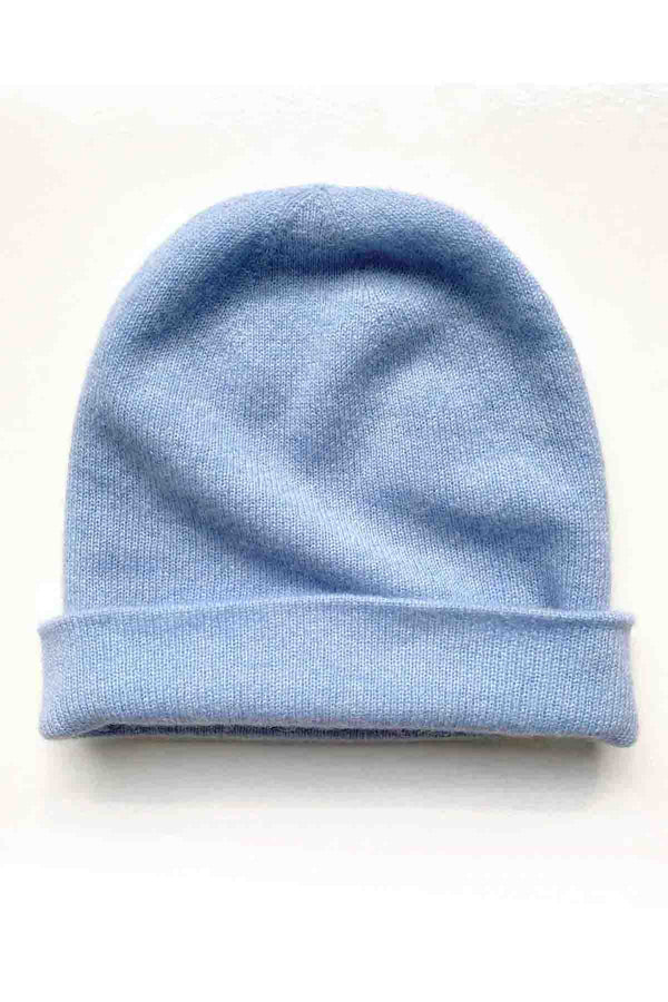 Powder blue Cashmere Beanie Hat for Women