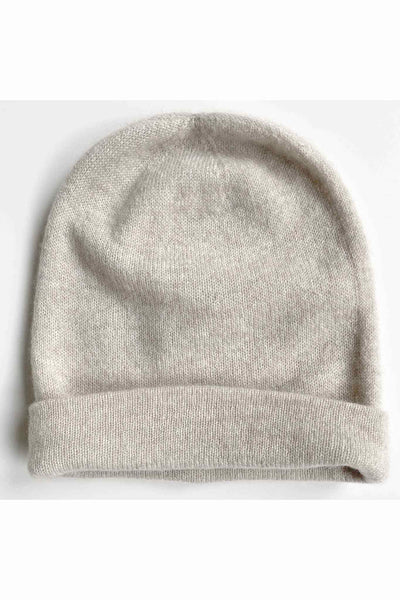 Oat cashmere beanie