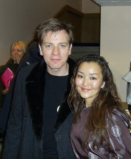 Designer and owner of SEMON Cashmere - Semka with actor Ewan McGregor