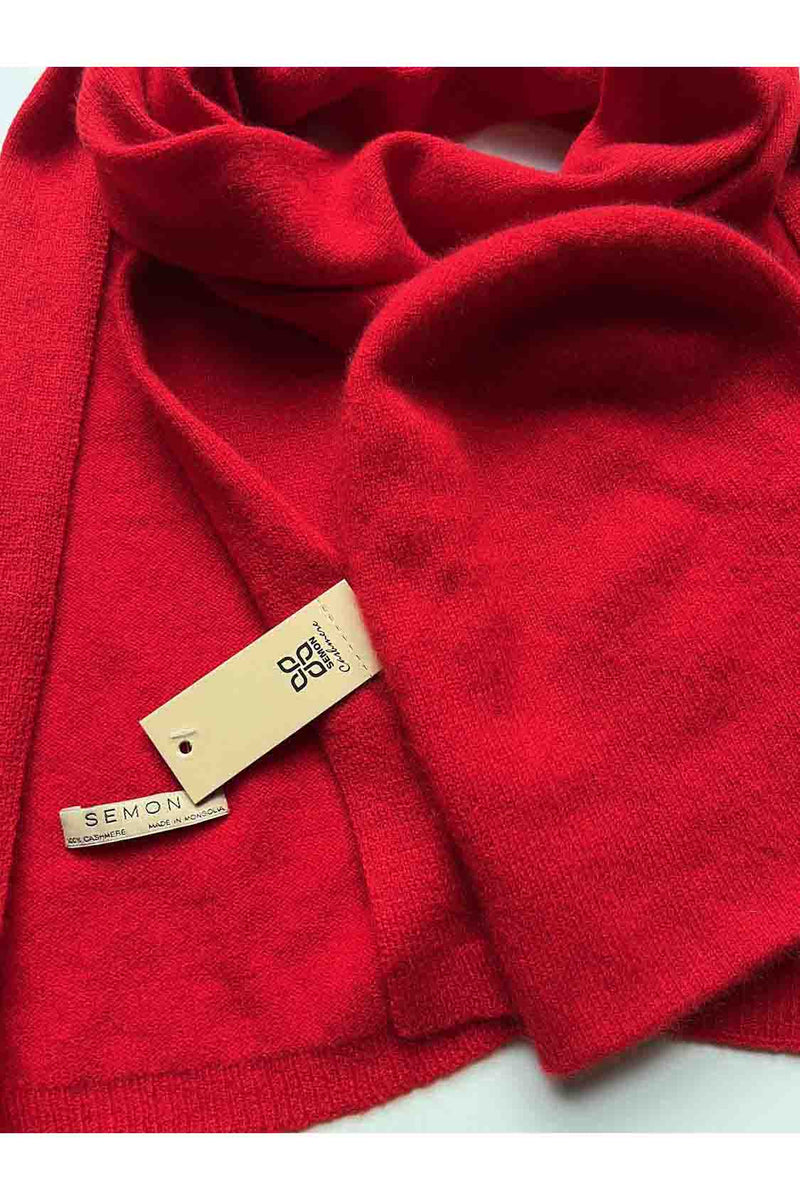 Cashmere scarf in Bright red | SEMON Cashmere