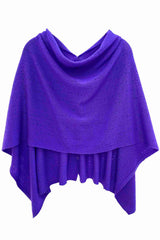 Purple cashmere poncho