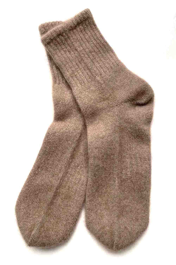 Cashmere socks in Taupe beige