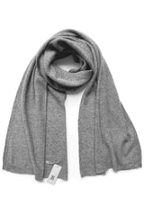 Cashmere hat and scarf set in mid grey
