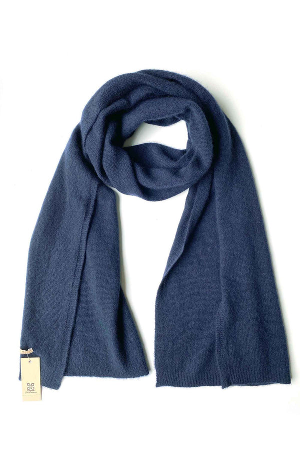 Cashmere hat and scarf set in navy