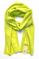 Cashmere scarf in neon yellow green