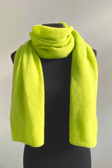 Cashmere scarf in neon yellow green
