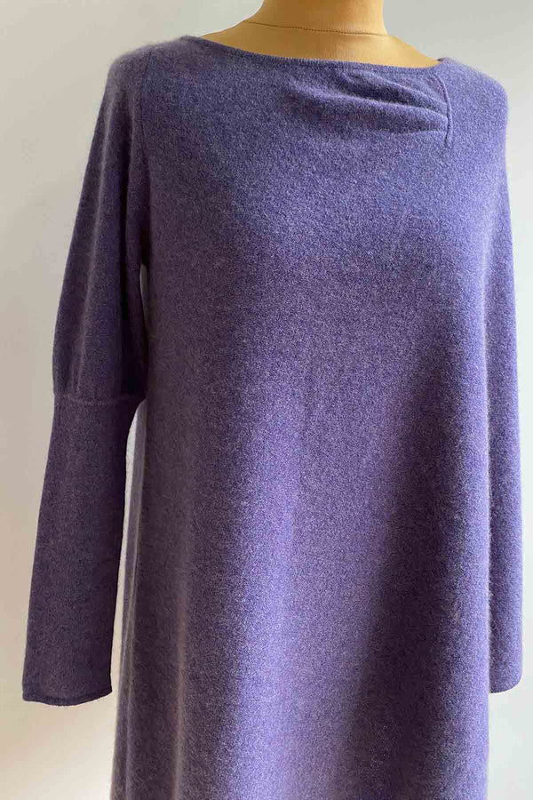 One sleeve Cashmere poncho in Heather 1 - SEMON Cashmere 