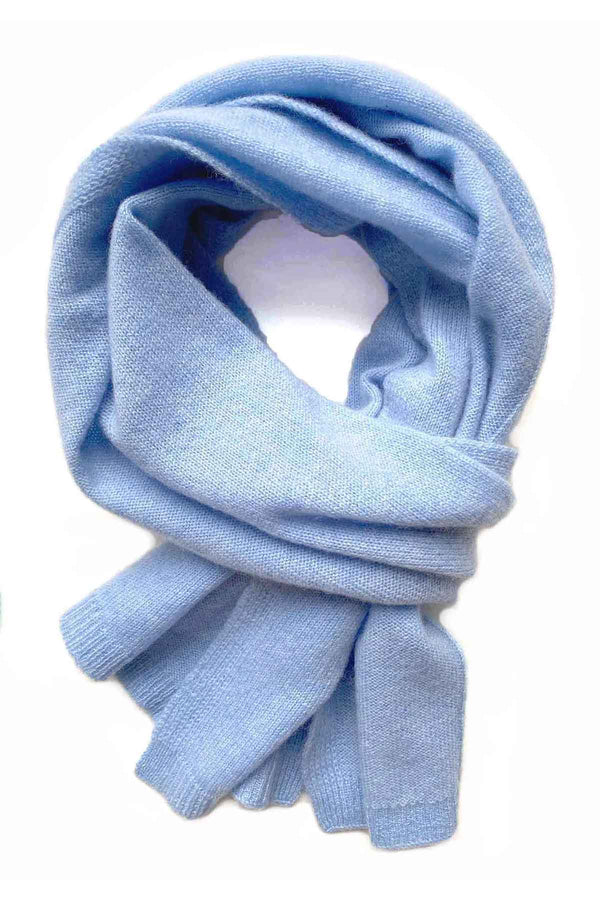 Cashmere scarf in Powder blue | SEMON Cashmere