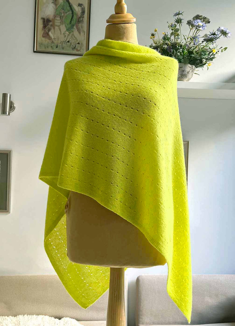Neon green poncho