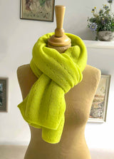 Neon yellow poncho scarf