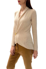 Beige Cashmere Cardigan | SEMON Cashmere