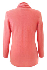 Coral cashmere cardigan