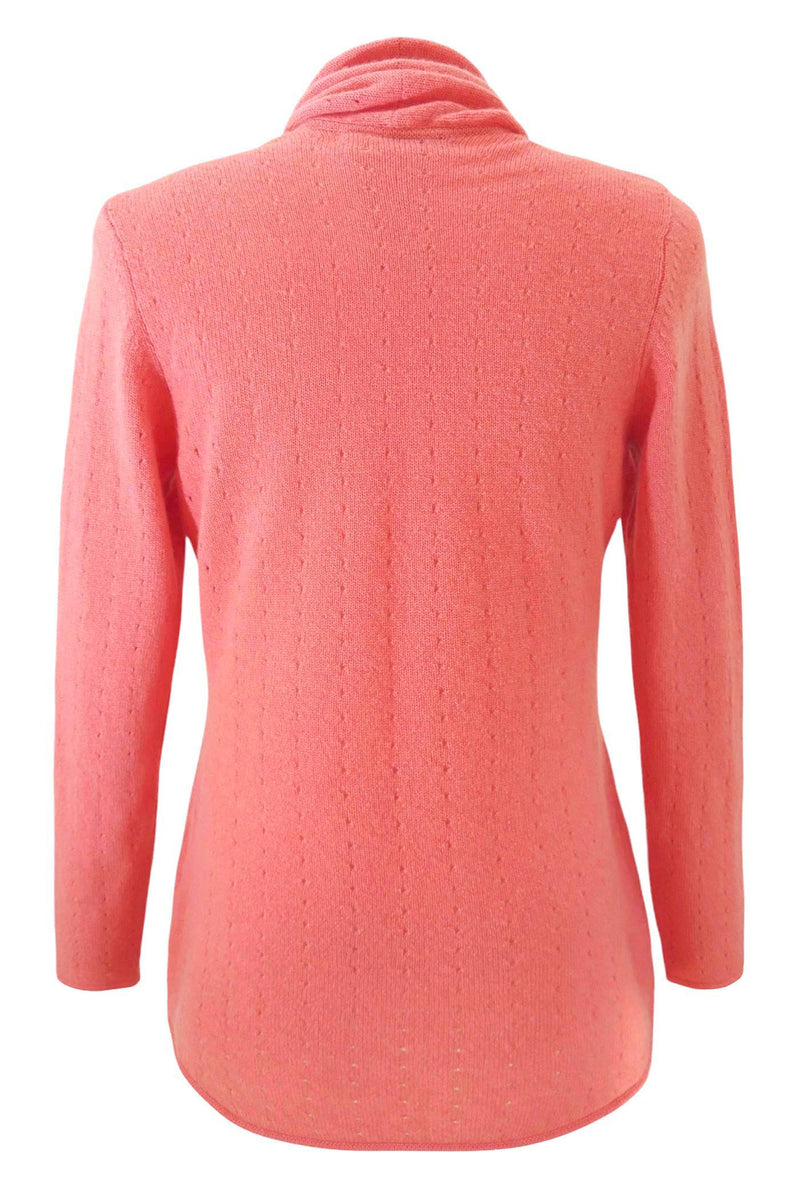 Coral cashmere cardigan