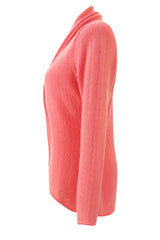 Coral cashmere cardigan