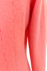 Coral cashmere cardigan