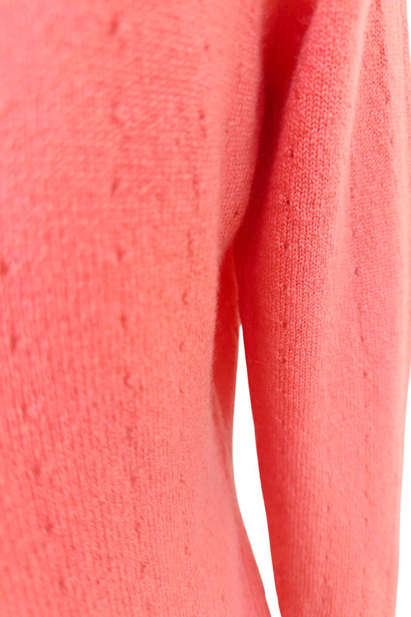 Coral cashmere cardigan
