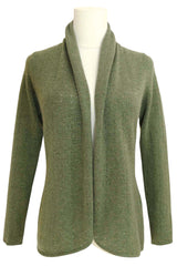 Light olive green Cashmere Cardigan - Pointelle | SEMON Cashmere