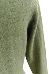 Light olive green Cashmere Cardigan