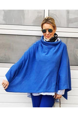 Sleeveless cowl neck Cashmere Poncho - SEMON Cashmere