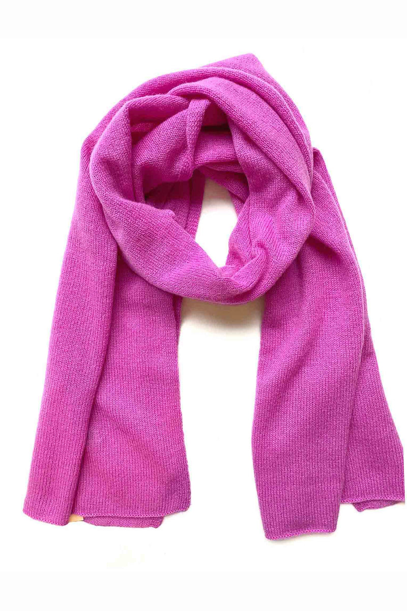 Raspberry pink cashmere scarf