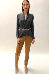 Charcoal grey Cashmere Cardigan - Lacy - SEMON Cashmere