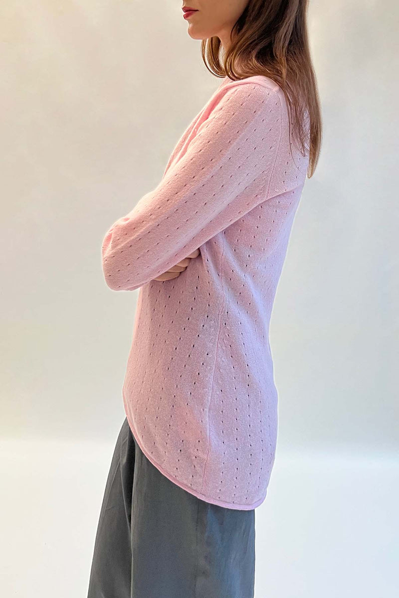 Pale pink Cashmere Cardigan - SEMON Cashmere