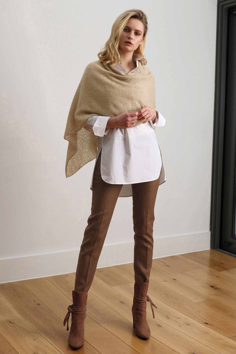 Living For Fall Poncho Ash Mocha – Minimalist