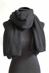 black cashmere poncho scarf