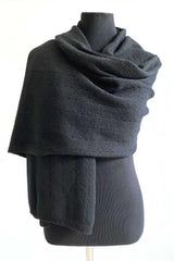 Black Lacy Multiway cashmere poncho - SEMON Cashmere