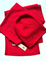 Bundle offer for women's cashmere hat, scarf and gloves in Bright red - SEMON Cashmere