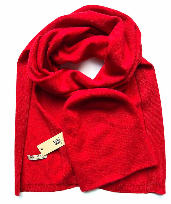 Bundle offer for women's cashmere hat, scarf and gloves in Bright red - SEMON Cashmere