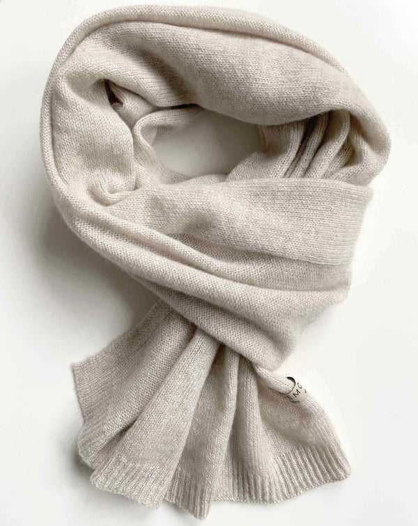 Bundle offer for women's cashmere hat, scarf and gloves in oat - SEMON Cashmere