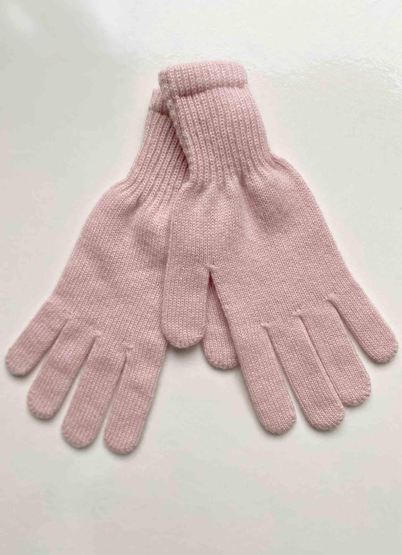 Bundle offer for women's cashmere hat, scarf and gloves in pale pink - SEMON Cashmere