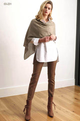 Duck egg Lacy Multiway cashmere poncho - SEMON Cashmere