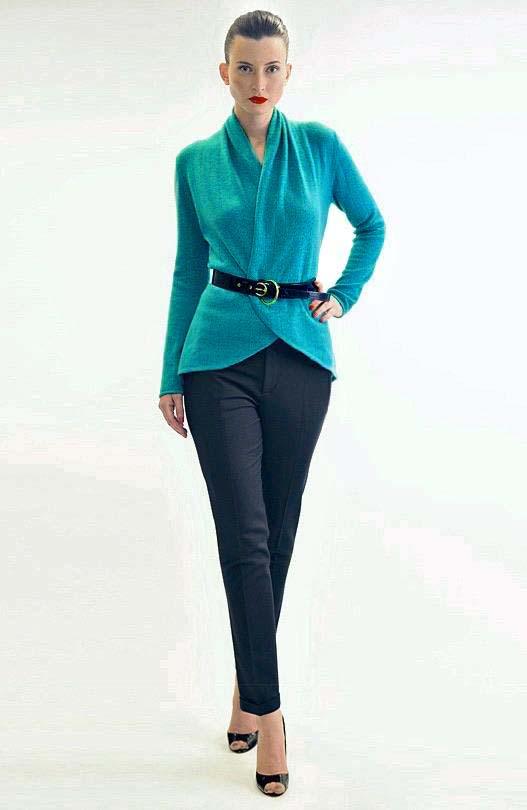 Lacy Cashmere cardigan in Deep turquoise - SEMON Cashmere