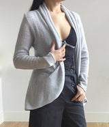 Lacy Cashmere cardigan in Pale blue - SEMON Cashmere