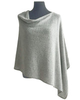 Light grey Lacy Multiway cashmere poncho - SEMON Cashmere
