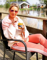 Pale pink Lacy Multiway cashmere poncho - SEMON Cashmere