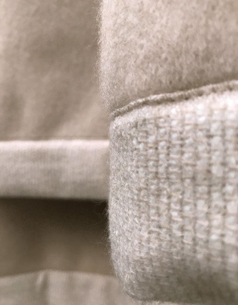 Pure cashmere blanket in Beige 200x145cm - SEMON Cashmere
