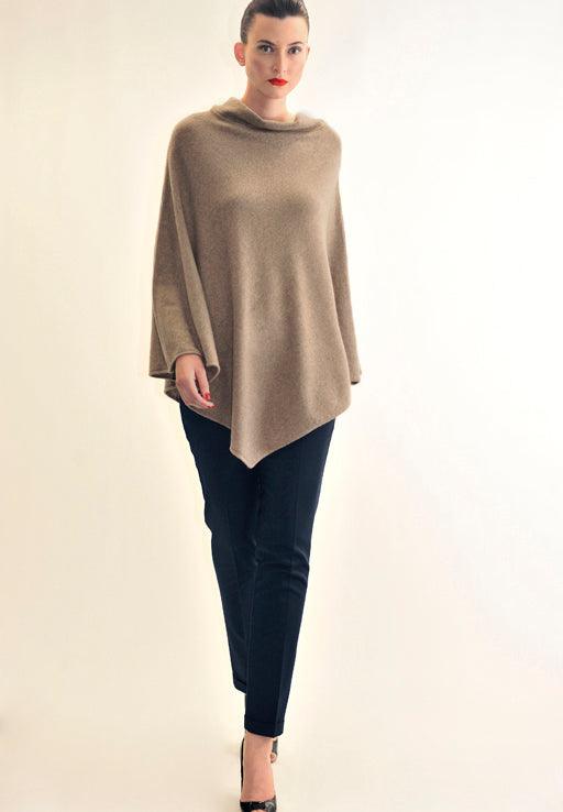 Sleeveless Cashmere Poncho - SEMON Cashmere