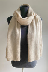 Unisex cashmere scarf in beige - SEMON Cashmere