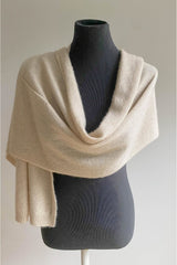 Unisex cashmere scarf in beige - SEMON Cashmere