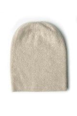 Womens cashmere beanie hat in beige - SEMON Cashmere