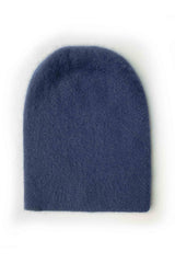 Womens cashmere beanie hat in navy - SEMON Cashmere