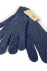 Womens cashmere gloves in navy - SEMON Cashmere