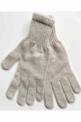 Womens cashmere gloves in oat - SEMON Cashmere