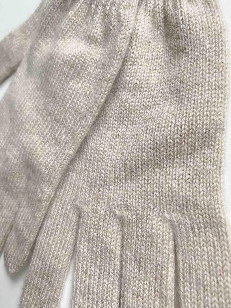 Womens cashmere gloves in oat - SEMON Cashmere
